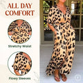 Felinara - Bohemian Casual Print V-Neck Maxi Dress